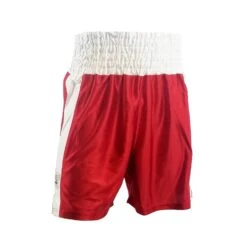Trad Dazzle Boxing Trunks -Boxing Supply Hub colour red white