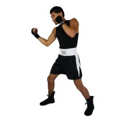 Amateur Competition Trunks 13 Amateur Competition Trunks -Boxing Supply Hub rap tr 04 black white 02