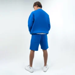 Fleece Oversized Crewneck Sweater -Boxing Supply Hub rival 2024 crewneck back blue 01