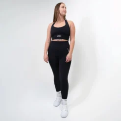 Women's High-Rise Leggings With Pockets -Boxing Supply Hub rival 2024 leggings front black 02