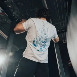 Faded Gloves Graphic Tee With Spandex -Boxing Supply Hub rival faded gloves tee back white 03